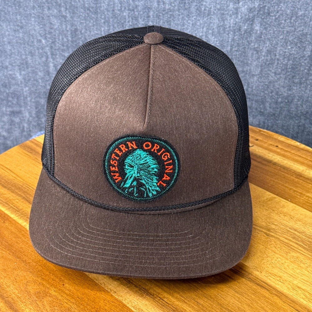 Hooey Western Original Hat Mens OSFA Brown Polyester Flat Bill Trucker Cap